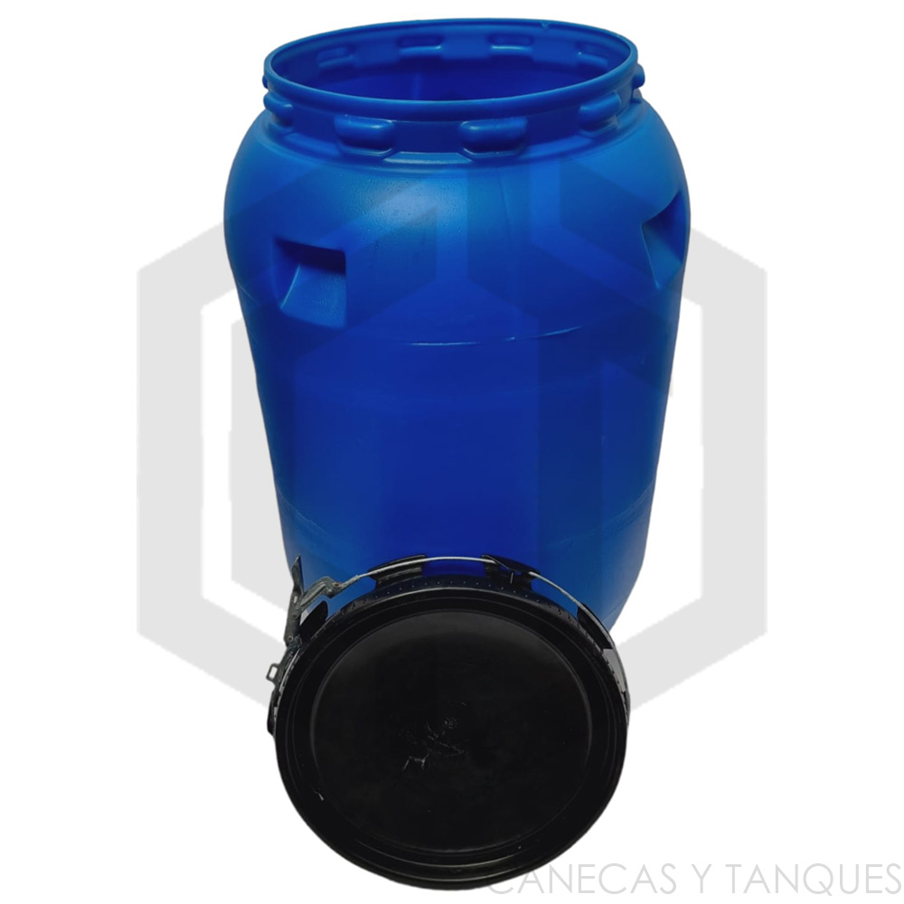 Caneca Plástica 55 Galones/208 Litros Tapa Araña (Reacondicionada) - Imagen 2